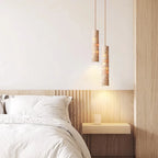 Cream Marble Linear Pendant Light