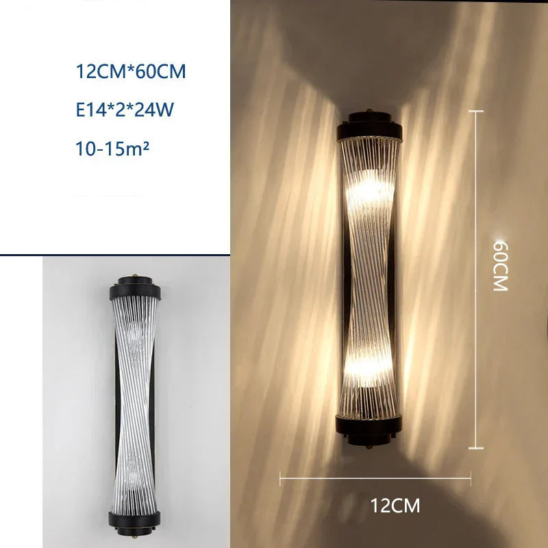 DecorBites™ Crystal Wall Lamp: Modern Light Luxury for Living Room, Bedroom, and Corridor.