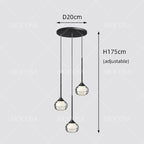 Black Water Drop Acrylic LED Pendant Light