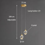 Modern K9 Crystal Linear Pendant Light