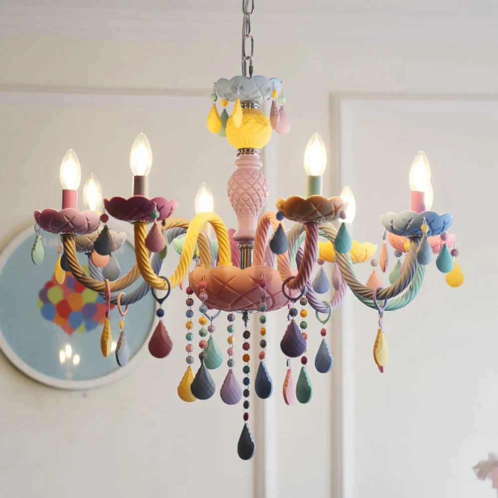 ثريا سقف ماكارون LED لغرفة الأطفال من DecorBites™ لديكور غرفة نوم الأولاد والبنات