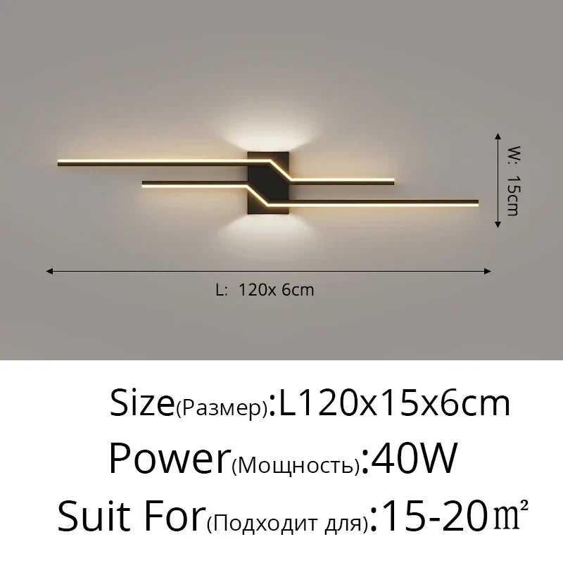DecorBites™ LED Wall Lamp: Modern Long Strip Design for Aisle, Bedroom, Closets - Indoor Sconces Lighting
