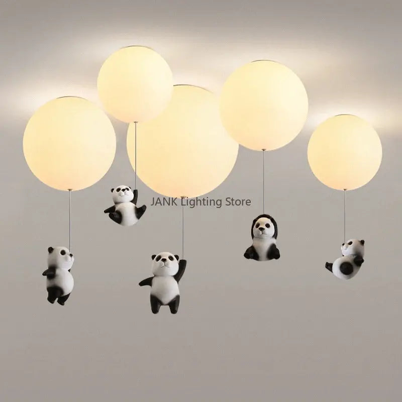 DecorBites™ ثريا إضاءة سقف بتصميم كرتوني باندا دب قطبي للأطفال لغرفة نوم الأولاد والبنات