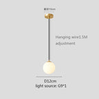 Gold/Black/silv Glass Ball Pendant Lights White Globe Hanging Lamps Bar Restaurant Deco Luminaire Bedroom Light E27 Pendant Lamp