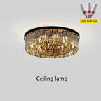 Nordic Crystal Pendant Light in Black or Gold