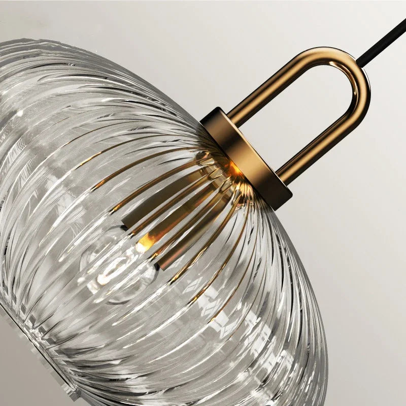 DecorBites™ مصباح معلق زجاجي ياباني: مصباح LED حديث على الطراز الاسكندنافي لغرفة النوم والديكور المنزلي