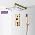 DecorBites™ Black Digital Shower Faucet Set with Rainfall Head and All-Metal Mixer Display