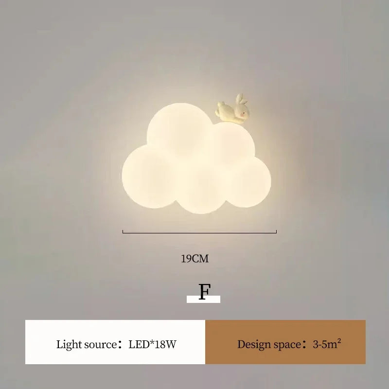 مصابيح حائط LED بتصميم حيوانات لغرف الأطفال من DecorBites™ - تصميم قرد وأرنب وغيمة