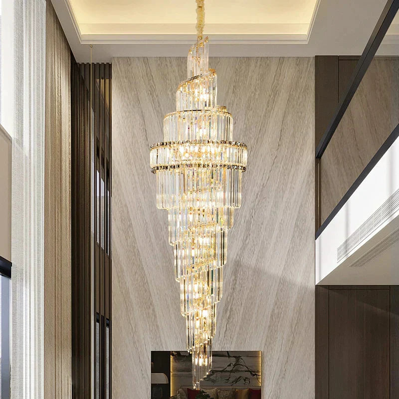 نجفة كريستال فاخرة K9 من DecorBites™: إضاءة سقف LED متلألئة لأناقة عصرية