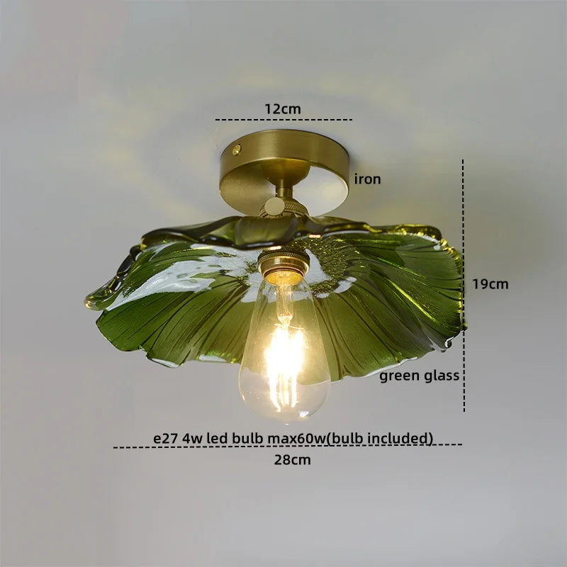 Plafonnier LED DecorBites™ en verre vert pour l'éclairage de salon et de couloir