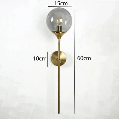 DecorBites™ مصباح حائط زجاجي ذهبي LED داخلي للمطبخ والحمام