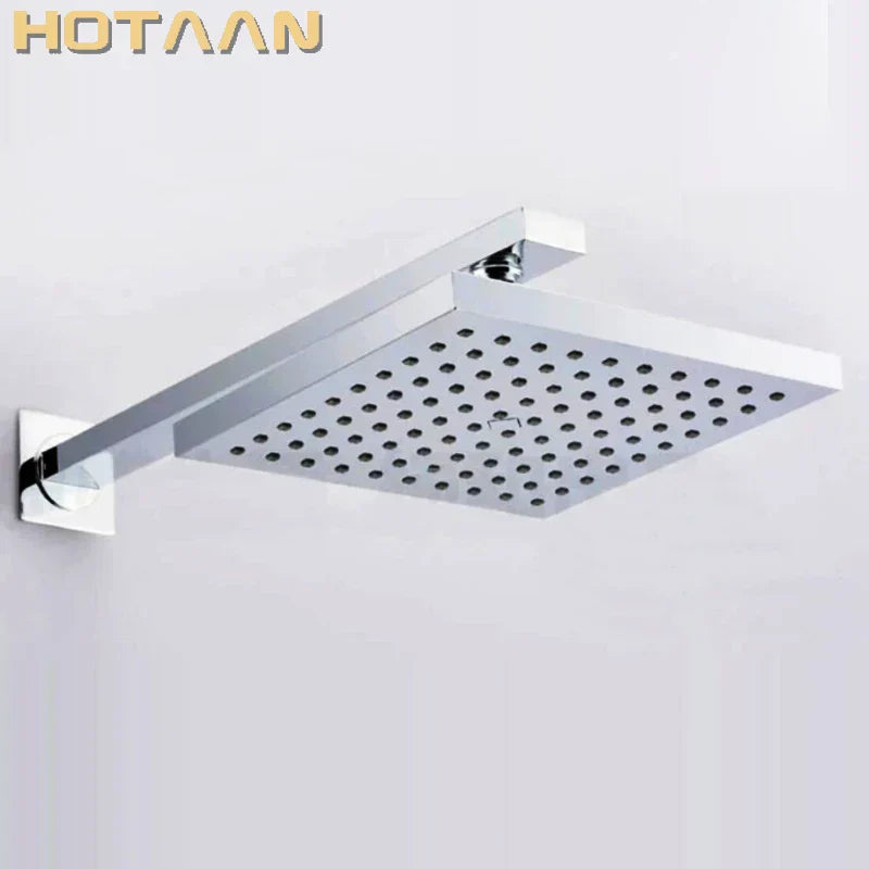 DecorBites™ 20cmx20cm Ultra Thin Rain Shower Head with 42cm Arm