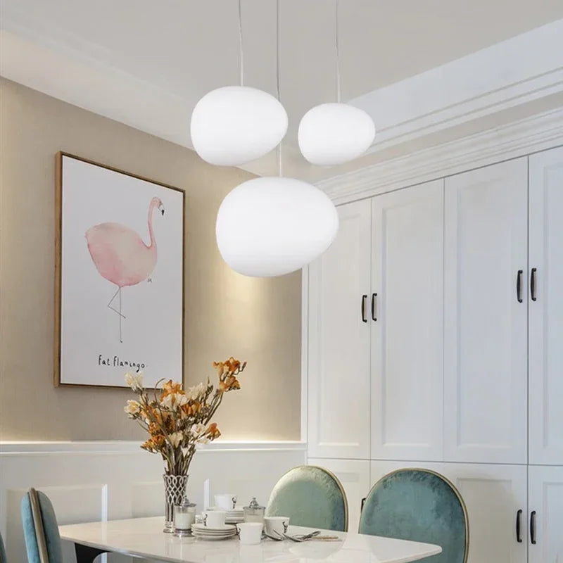 DecorBites™ Gregg Glass Pendant Light, Modern LED Hanging Lamp for Dining Kitchen Loft
