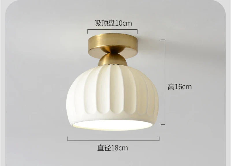 DecorBites™ Ceramic Glass Chandelier: Modern LED Ceiling Light for Living Room Aisle