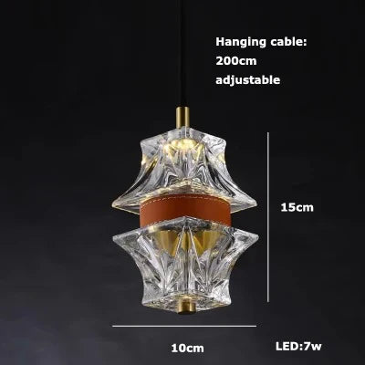 DecorBites™ Crystal LED Ceiling Chandelier - Dimmable Art Deco Pendant Light