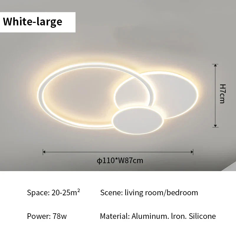 DecorBites™ LED White Ceiling Chandelier with Remote Control