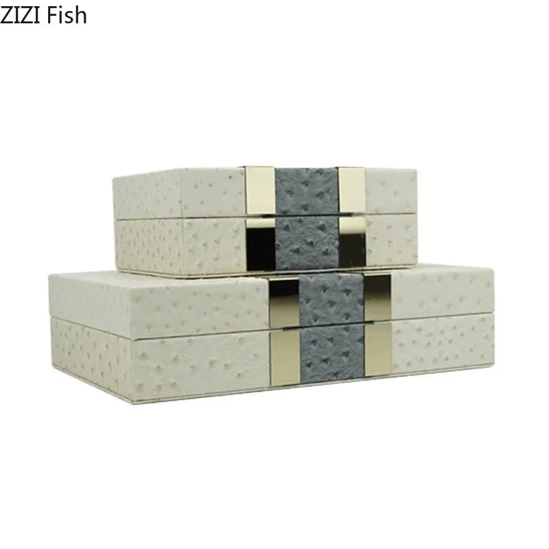 صناديق مجوهرات جلدية من DecorBites™، برطمانات مستحضرات تجميل خشبية، برطمان تخزين مجوهرات