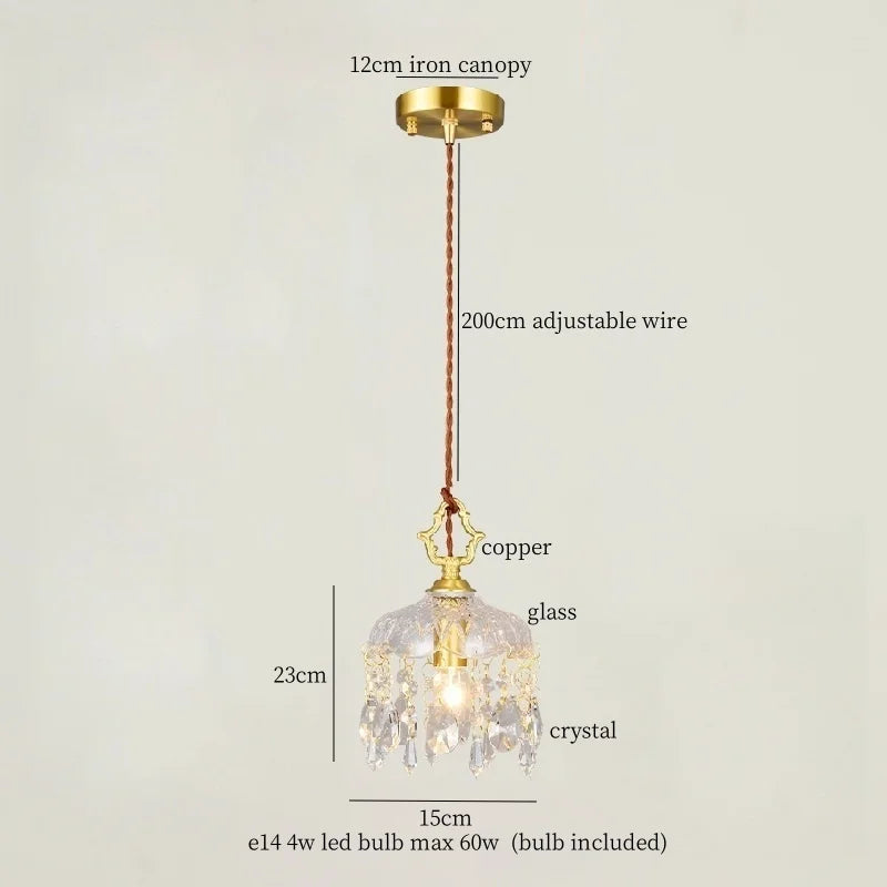 DecorBites™ Crystal Glass LED Pendant Lights for Modern Spaces