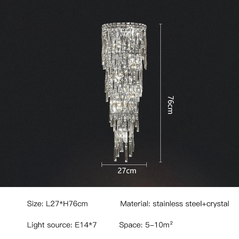 DecorBites™ Crystal Wall Light: Elegant Luxury Night Lighting for Living Room, Bedroom, or Villa