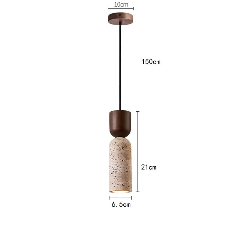Wabi-Sabi Yellow Stone Pendant Light