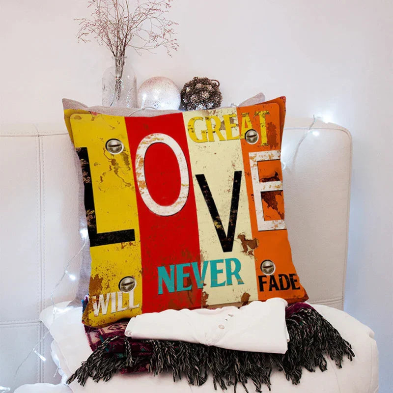 DecorBites™ 45x45cm Peach Skin Pillow for Living Room Sofa Bed Chair Office Pillowcase