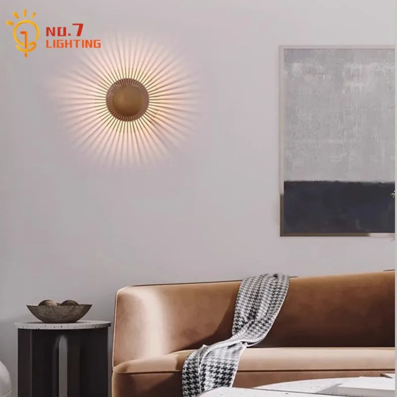 مصباح حائط LED من DecorBites™ من الألومنيوم: ديكور فني عصري بسيط لغرفة المعيشة وغرفة النوم والفنادق