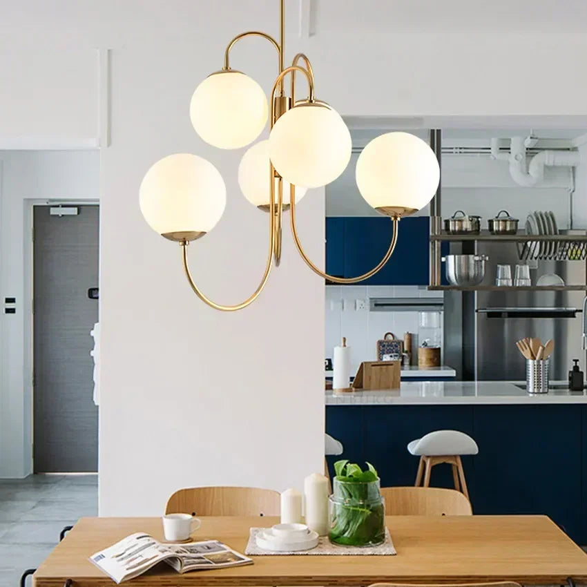 DecorBites™ Glass Balls Chandelier Pendant Light for Living Dining Room