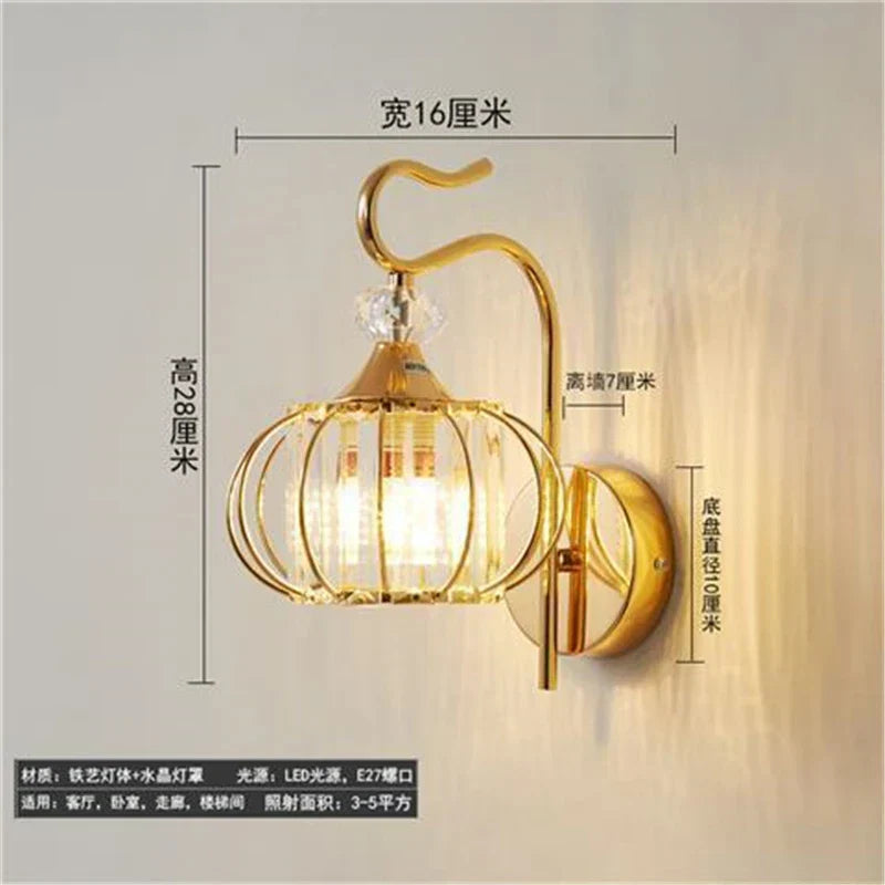 DecorBites™ Crystal LED Wall Lamp for Home Decor - Modern Sconce Light Fixture for Living Room & Bedroom