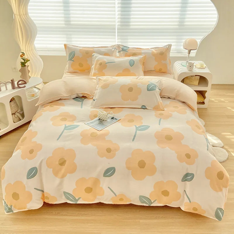 DecorBites™ Cute Pattern Duvet Cover | Super Soft Comforter Cover for Single/Double Bed