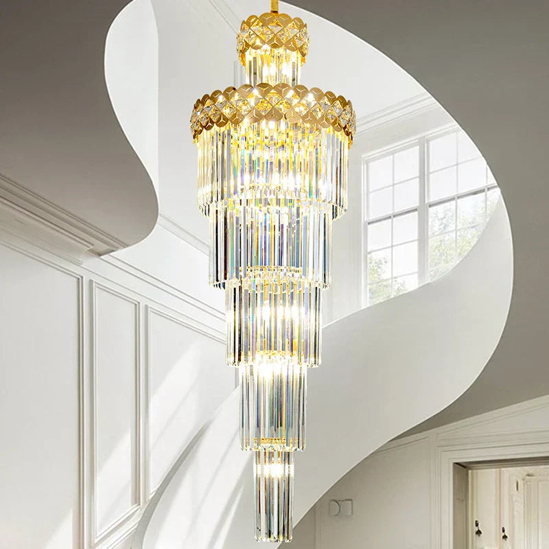 DecorBites™ Light Luxury Crystal Chandelier for Elegant Living Spaces