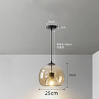 Nordic Smoke Gray Glass Pendant Light Chandelier