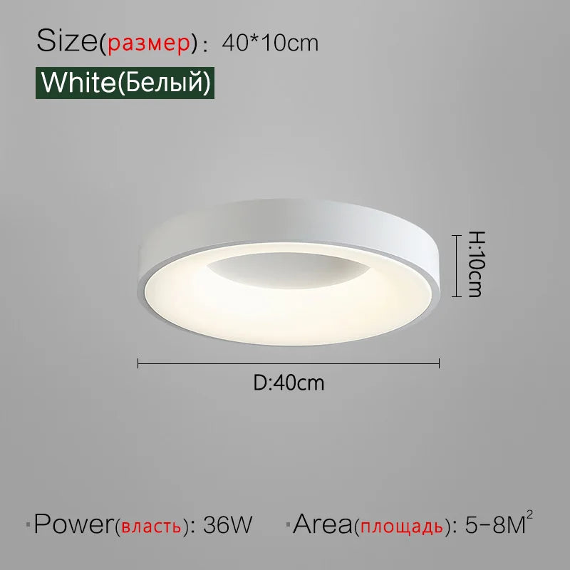 DecorBites™ 2023 Minimalist Round Dining Room Master Bedroom Ceiling Lamp