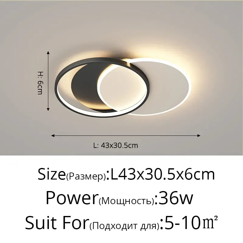 DecorBites™ ثريا LED: أضواء تعتيم عصرية لغرف المعيشة والطعام والمطبخ وغرف النوم والردهات المنزلية