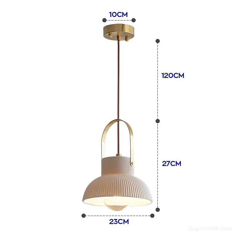 ثريا بجانب السرير من السيراميك الياباني من DecorBites™ | مصباح غرفة نوم بتصميم فريد لديكور المنزل