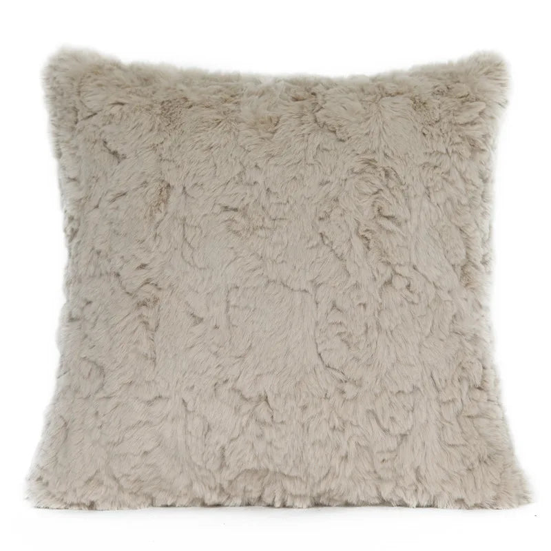 DecorBites™ Beige Gold Houndstooth Jacquard Lumbar Pillowcase for Modern Interiors