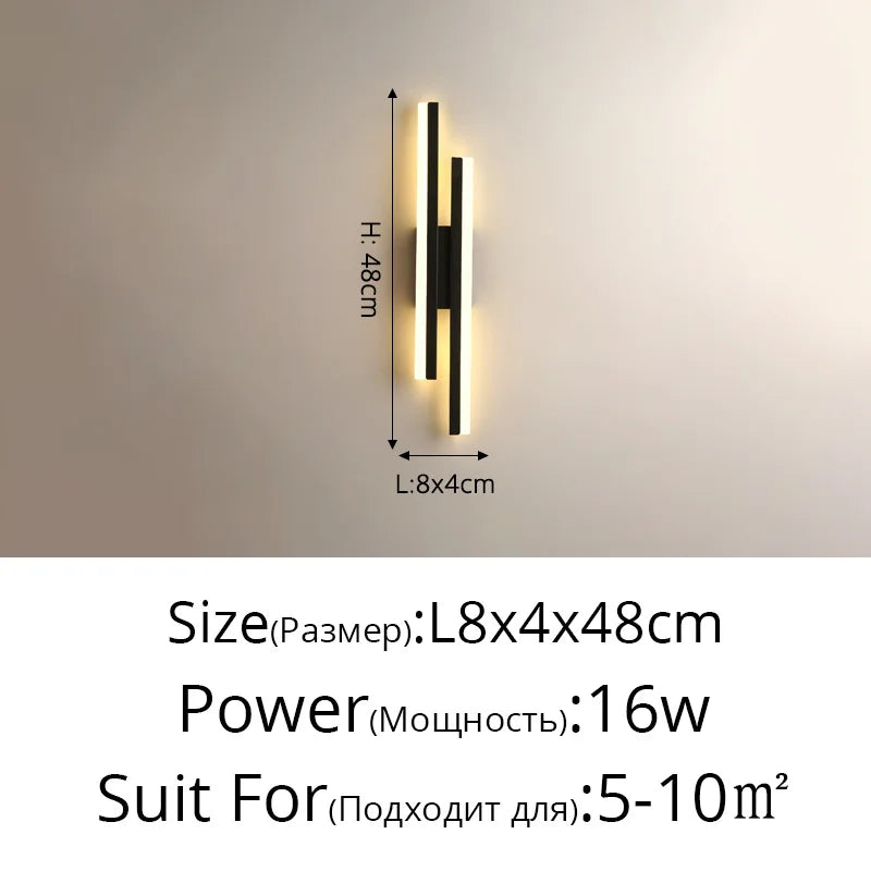 DecorBites™ LED Strip Wall Lamp Luxury Loft Decor Bedroom Bedside Aisle Light