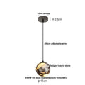 DecorBites™ LED Pendant Lights Bulgari Stone Adjustable Steel Hang Lamp Lighting