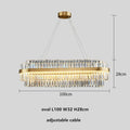 DecorBites™ Gold Metal Round Dimmable LED Pendant Light with K9 Crystals