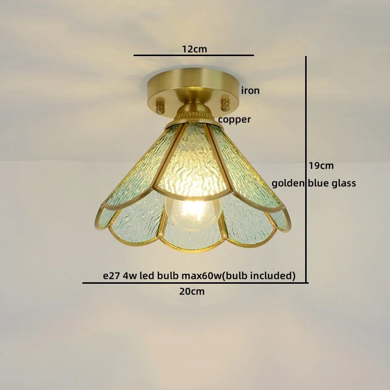 DecorBites™ Glass Copper LED Ceiling Light - Nordic Home Lighting Fixture