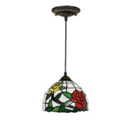 European Stained Glass Pendant Light, 20cm