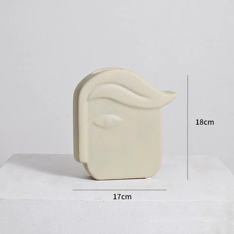 DecorBites™ Irregular Ceramic Vase for Modern Floral Arrangement & Room Decor