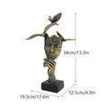 DecorBites™ Golden Mask Bird Figurine Statue for Home Office Decor