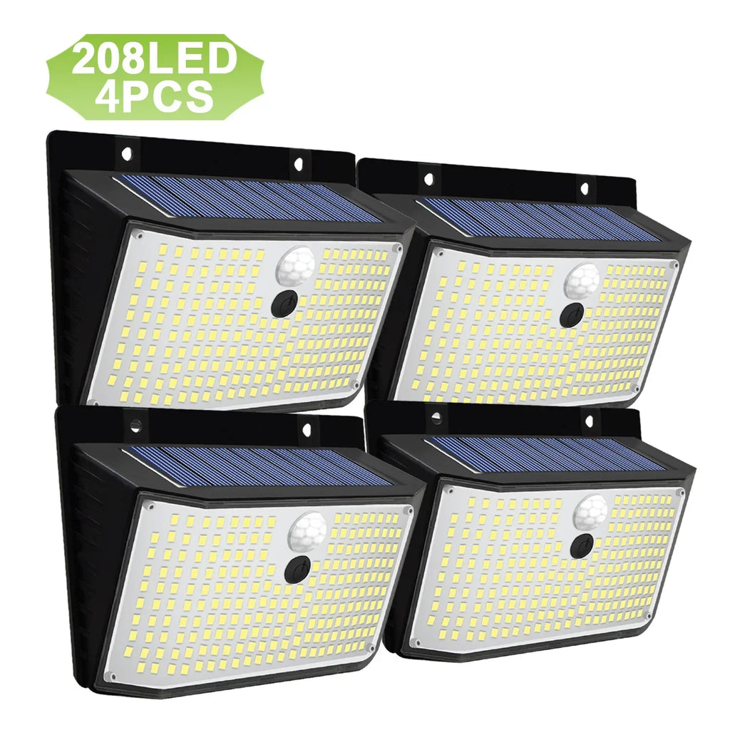 DecorBites™ 208 LED Solar Outdoor Motion Sensor Lights 3 Mode Wireless Waterproof Security
