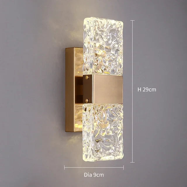 مصابيح حائط كريستال ذهبية من DecorBites™: شمعدان LED أنيق لغرفة النوم وغرفة المعيشة والحمام
