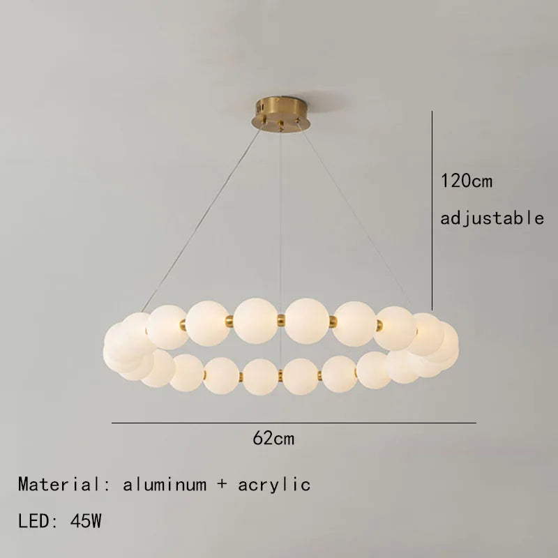 DecorBites™ Acrylic LED Chandelier: Modern Living Room Pendant Lamp