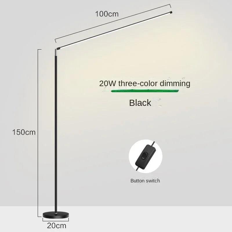 مصباح أرضي LED من DecorBites™: إضاءة قراءة فائقة السطوع وبلمسة عصرية لغرفة المعيشة وغرفة النوم