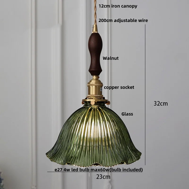 DecorBites™ Clear Glass Knob Switch LED Pendant Light Fixture: Modern Nordic Hanging Chandelier