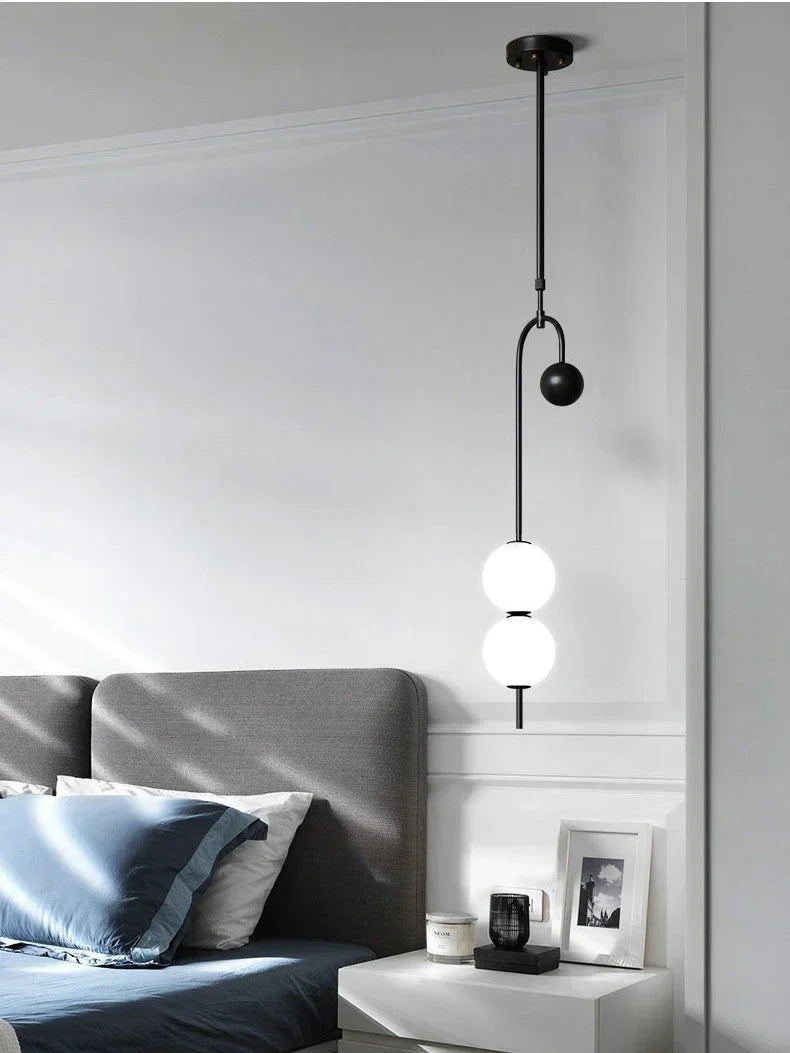 DecorBites™ Glass Suspension Kitchen Island Chandelier Ceiling Pendant - Modern Living Room Hanging Light