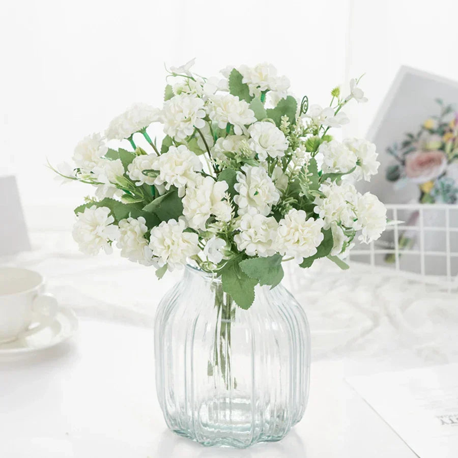 DecorBites™ Hydrangea Bouquet Artificial Flowers Home Decor Wedding Floral Arrangement Bouquet