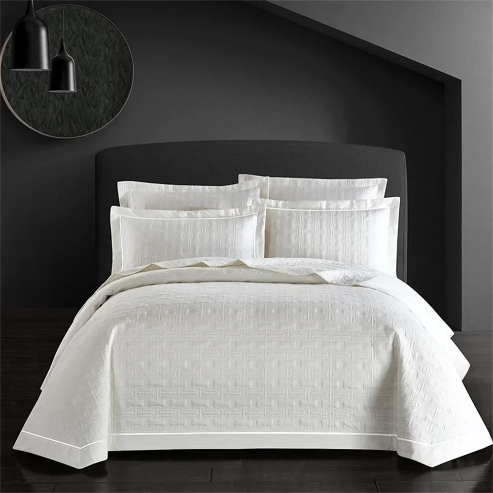 DecorBites™ Cotton Coverlet Bedspread Set with Thick Quilting for Luxurious Bedding